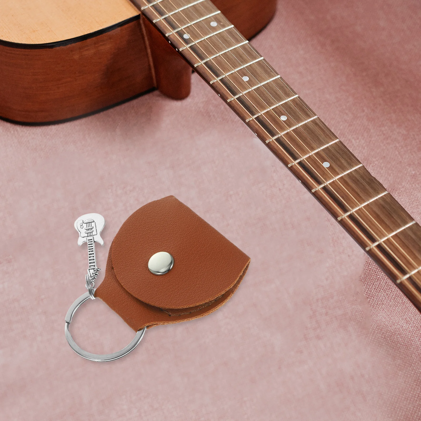 Portachiavi porta plettro per chitarra, contenitore per plettro per strumenti musicali, resistente e leggero per chitarra, basso, mandolino, banjo