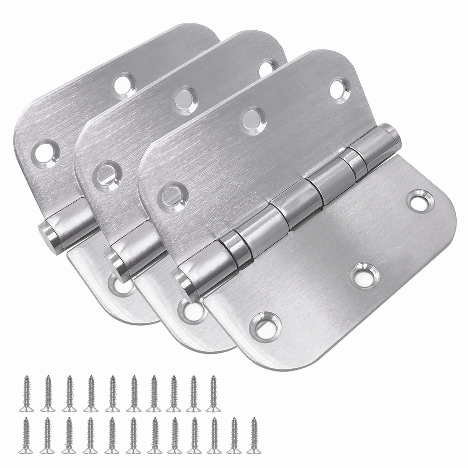 

Stainless Steel Ball Bearing Door Hinge 3.5 Inch With 5/8 Radius Corners Exterior Interior Commercial Outdoor Heavy Duty