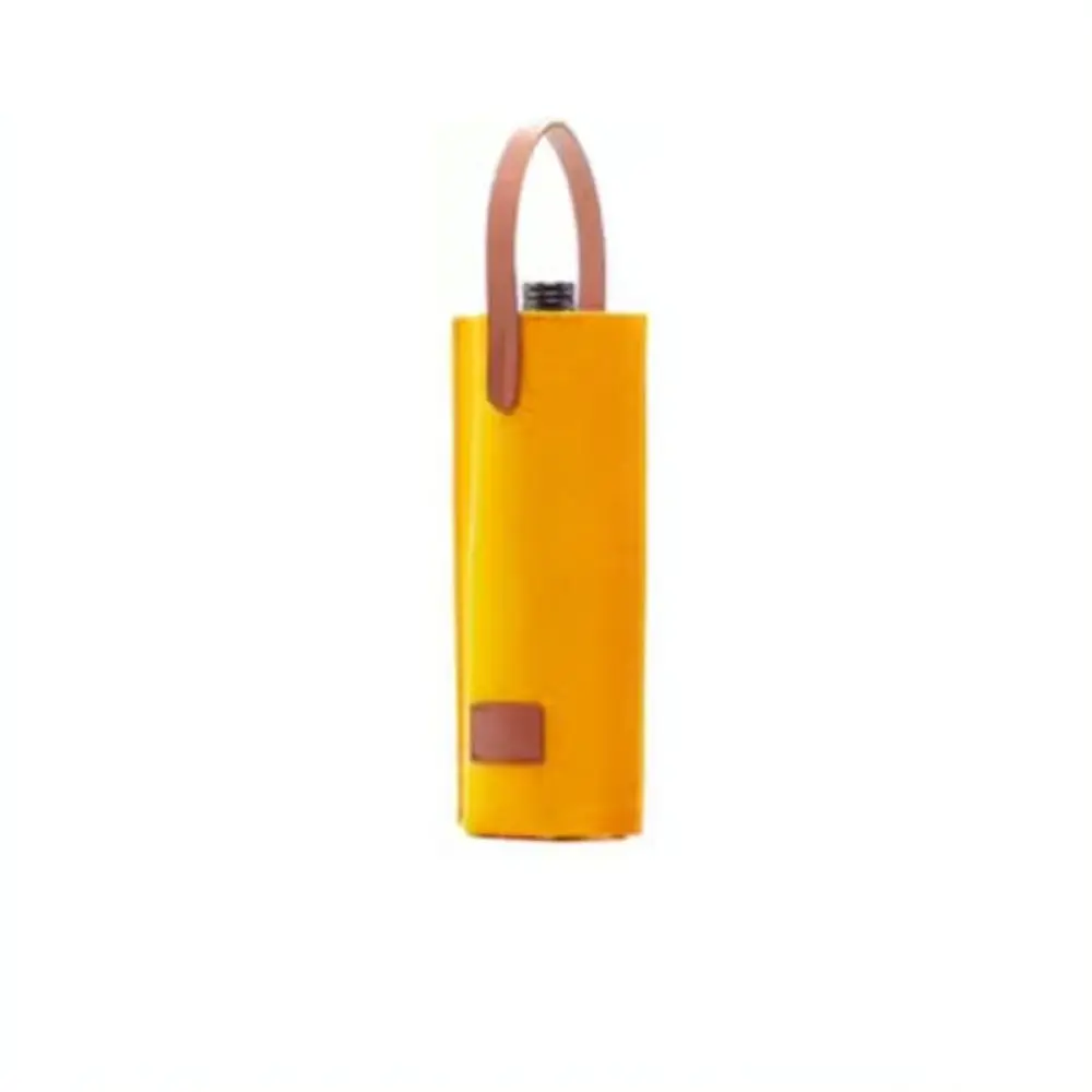 Premium Felt Wine Tote Carrier Bag Reusable Bottle Storage Pouch Holder For Picnic Camping Business Present Package