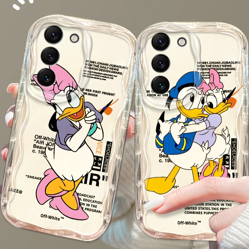 Disney Donald Duck Cartoon For Samsung S24 S23 S21 S20 Ultra Plus FE A73 A72 A71 A51 A31 A05S A05 A04 5G Wave Oil Phone Case