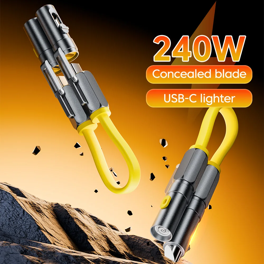 【¥769】カッターナイフ & ライター付き USBケーブル-アリエク特価アラート