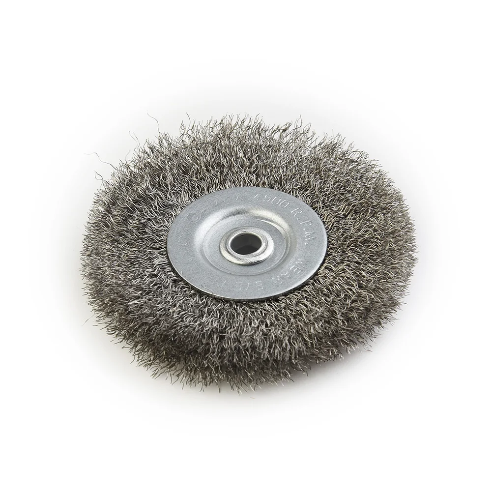 Wire Brush Tool Made from Strong Stainless Steel; Measuring at an Optimal Size of Three Inches with Six Millimeter Arbor Fitment