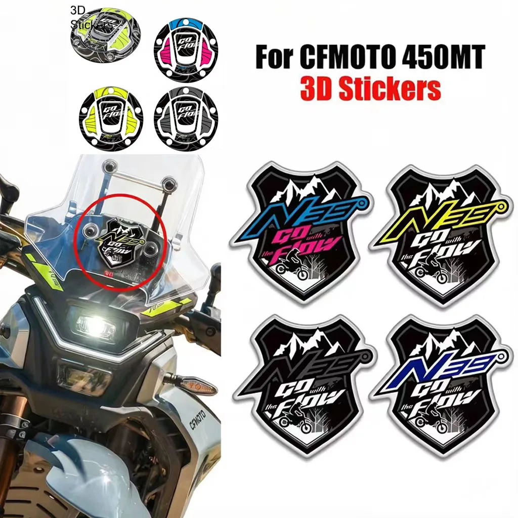 

For CFMOTO 450MT 450 MT Adventure Bike CFMOTO Protector Tank Pad Grips Kit Knee Fairing Fender 3D Stickers Decals Wind Deflector