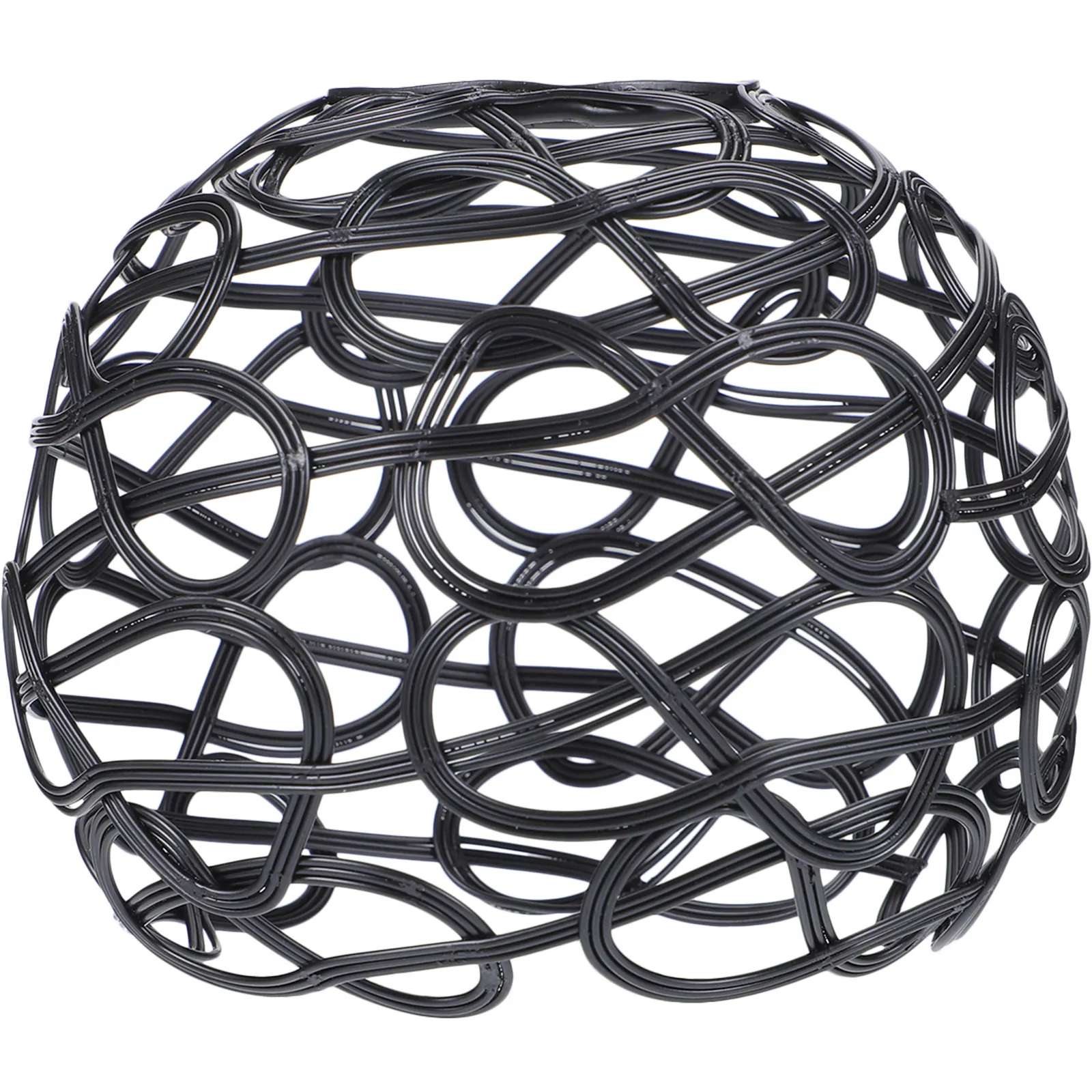 

Metal Wire Lamp Shade Hollow Out Design Black Finish Decorative Pendant Light Cover for Living Room Bedroom Kitchen Hotel Use