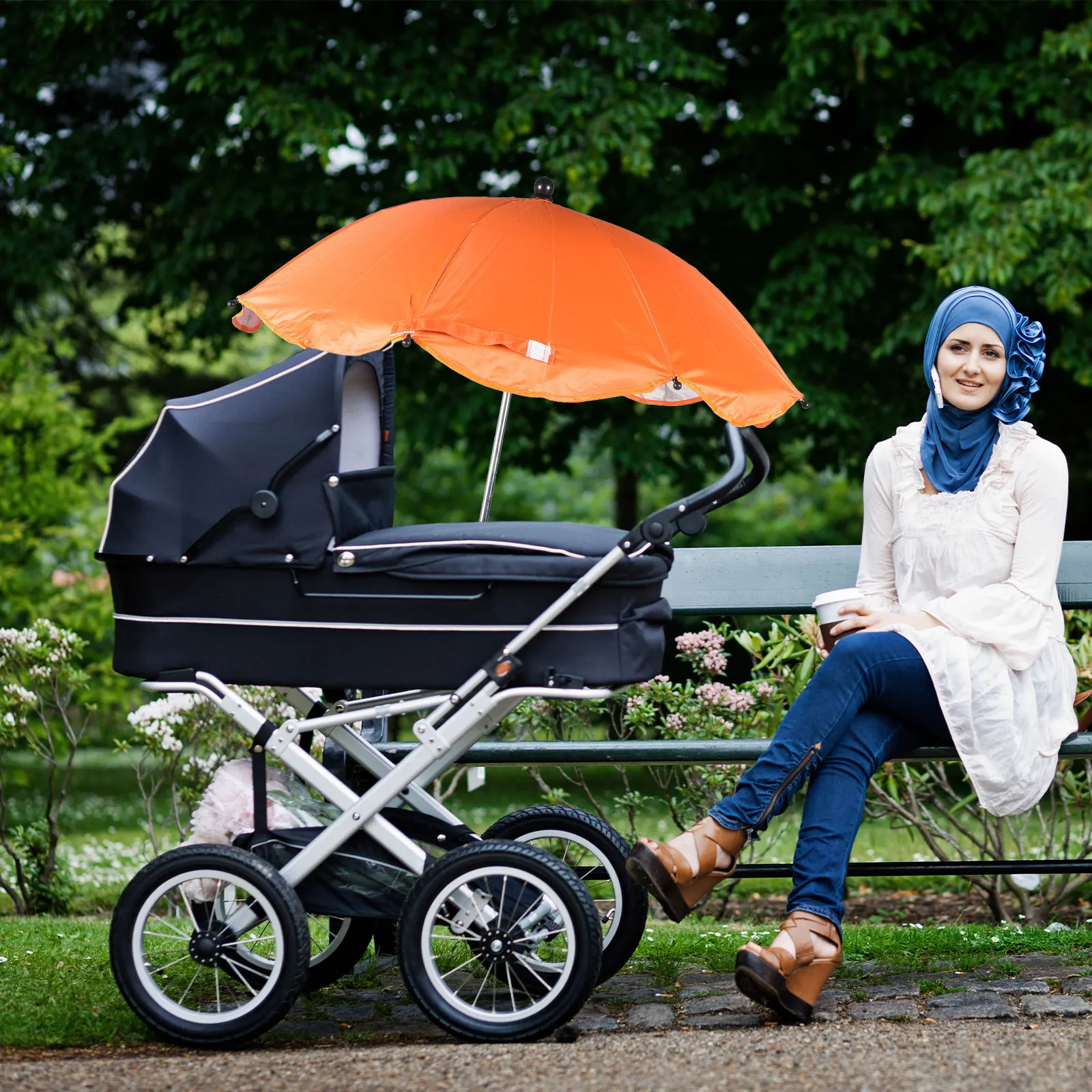 

Parasol Strollers Umbrella for Kids Upf Uv Protection Clip with Clamp Sun Shade