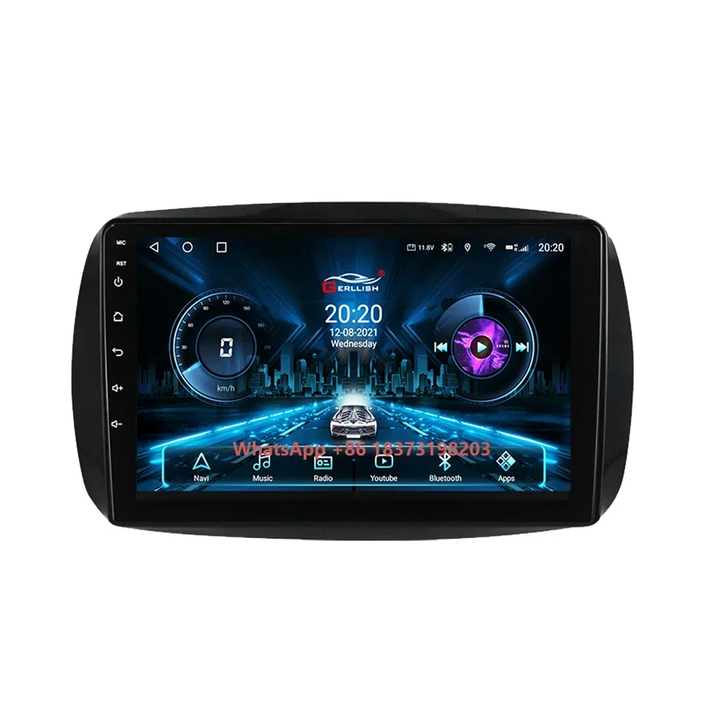 

Gerllish Android Auto Wireless Carplay Car Radio Screen for Mercedes Smart 453 Fortwo 2014-2020 Car Multimedia Video Player