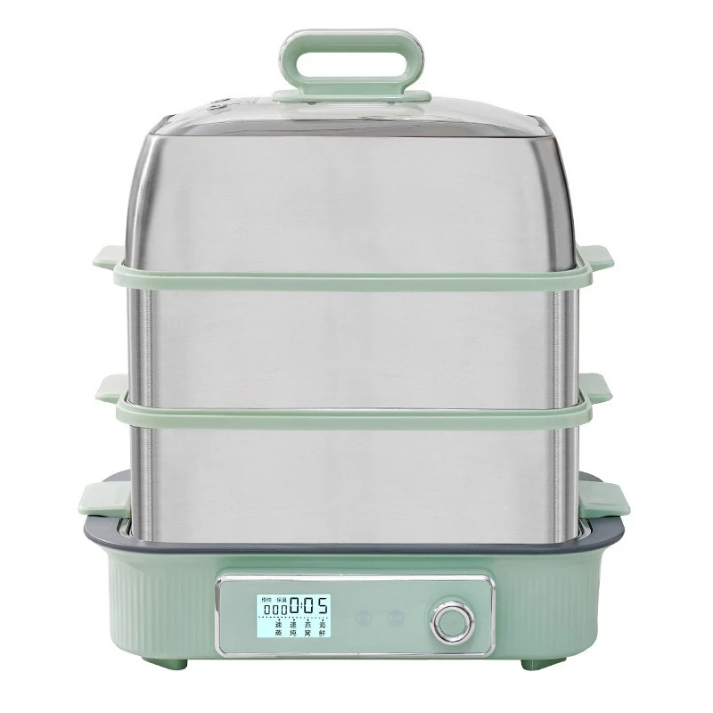 Smart electric steamer stainless steel multi-functional household three-layer cooking integrated pot breakfast machine multi-lay