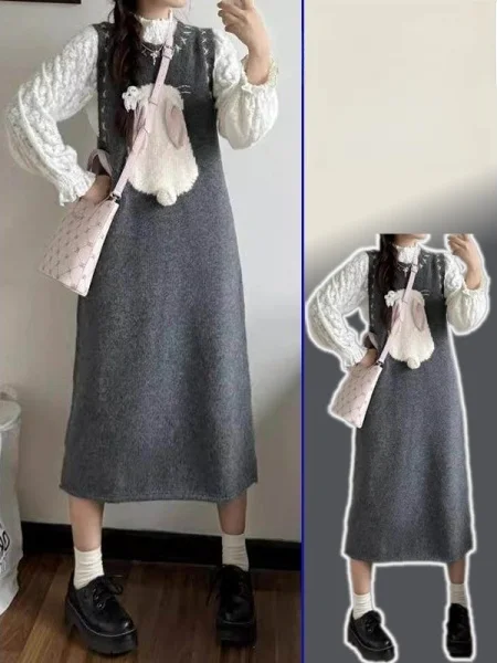 

plus Size Lazy Sle Spring Vest Dr irt Two Piece Set Design Sensation Market Fat MM Faionable Casual Outfit
