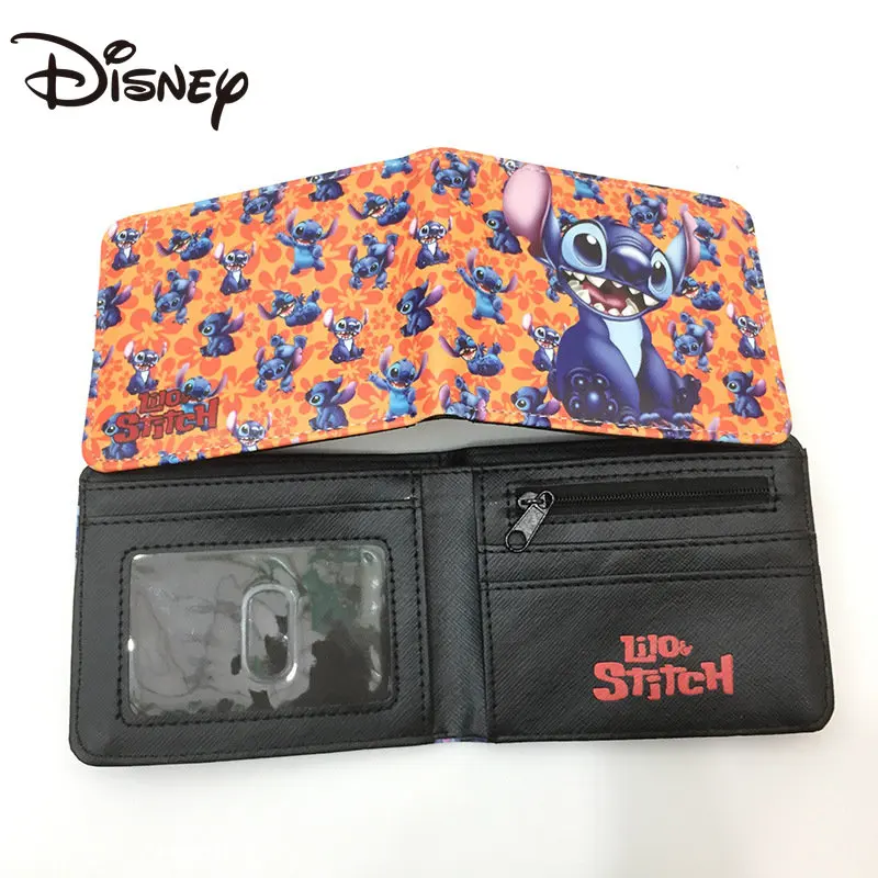 MINISO Disney Stitch Cartoon Cute Silicone Wallet Starbaby Blue Short Folding Student Wallet Wallet Women
