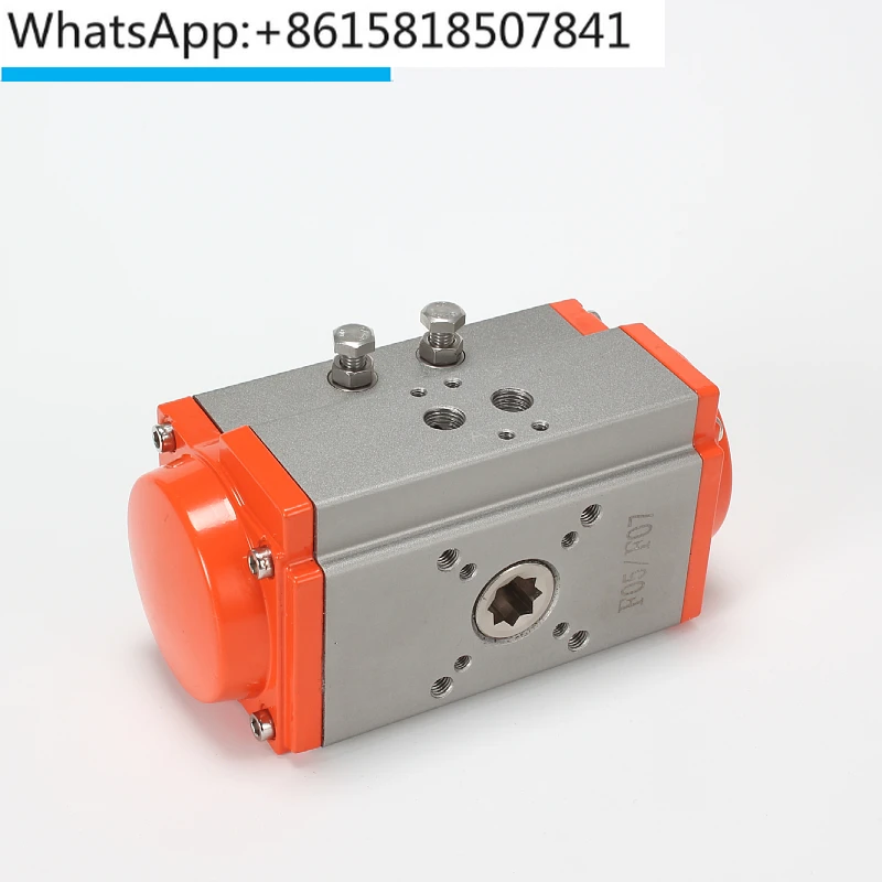 

AT pneumatic actuator ball valve pneumatic head double single acting spring return 90 degree angle stroke cylinder