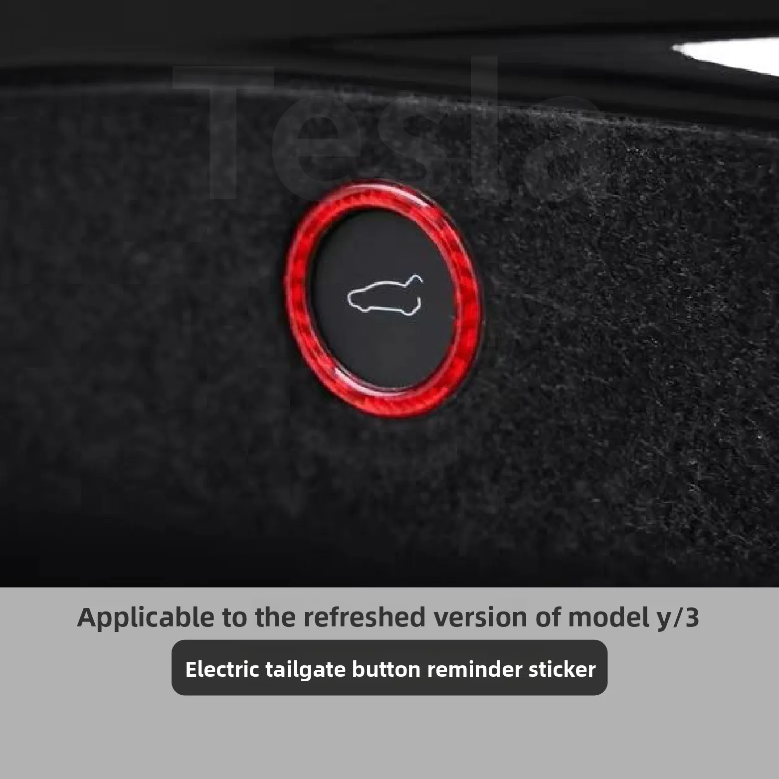 

For Tesla Model 3 Highland Model Y Juniper Electric Tailgate Sticker Button Tip Sticker Reflective Sticker