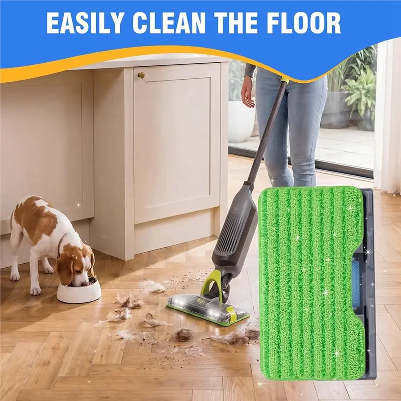 ABCA-Washable Replacement Pads For Shark VACMOP VM252 VM200 VM401 VM180 VM190 VM252C- Reusable Vac-Mop Refill Units