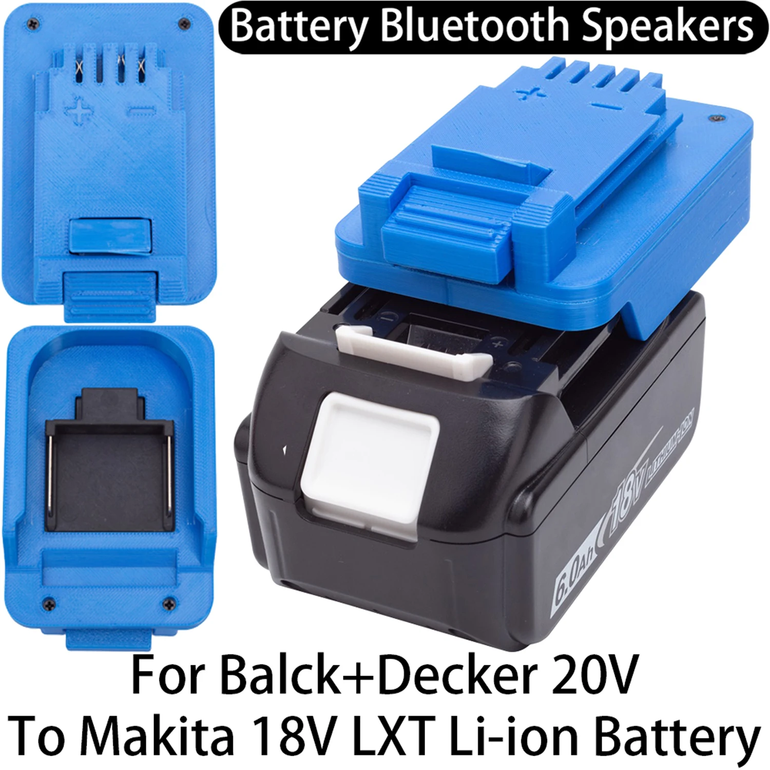 Battery Adapter For Black+Decker 20V Li-ion Tools To Makita 18V LXT Li-ion Battery Adapter Converter Power Tool Accessory