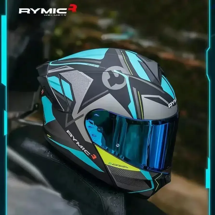 

Откидной мотоциклетный шлем RYMIC Сертификация ECE DOT Двойные линзы для гонок по бездорожью Цветные линзы Capacete Cascos para moto