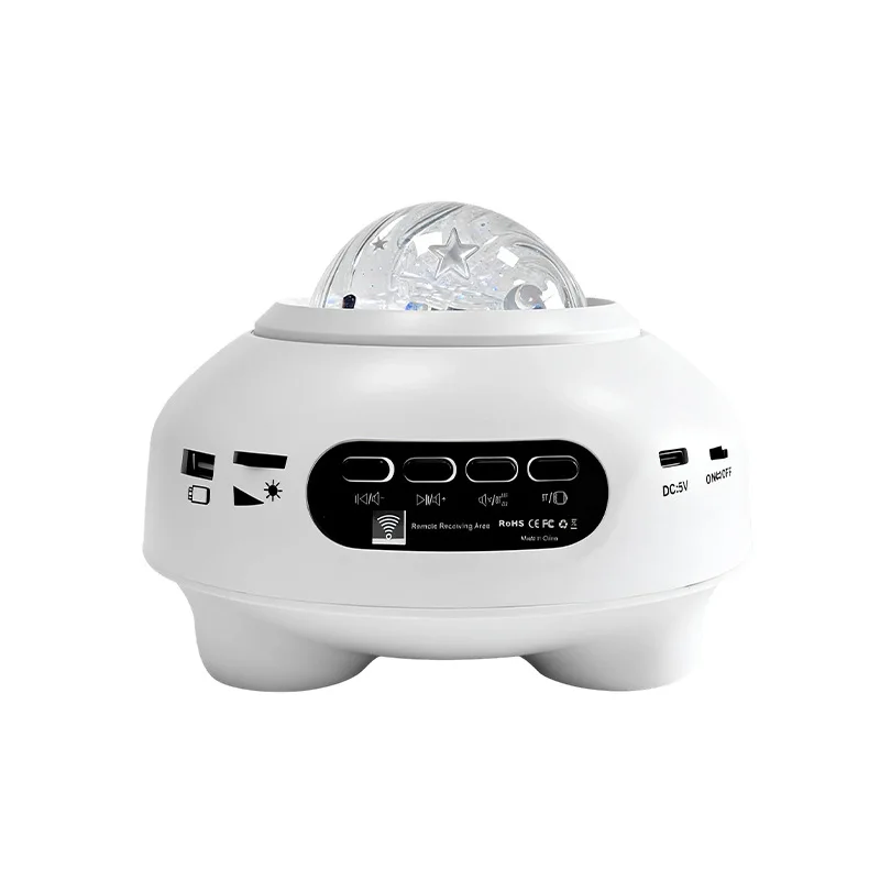 Starry sky projection lamp, remote control, Bluetooth speaker, adjustable brightness, rotation speed and timing