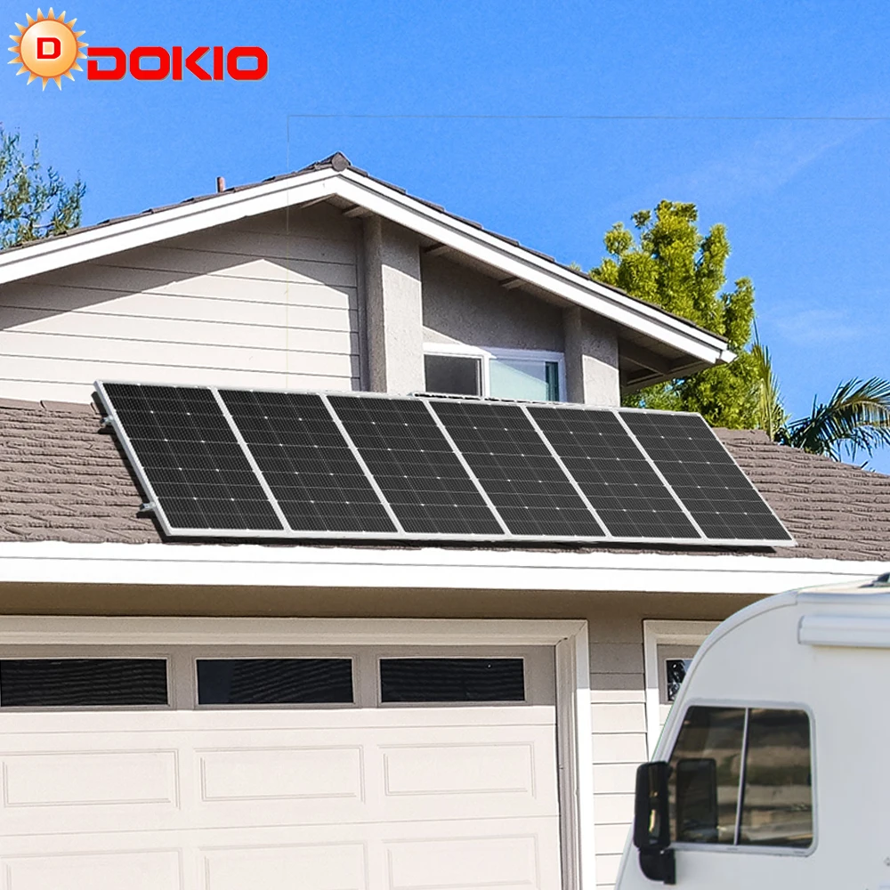 

Dokio 18V 100Wset 200Wset 400Wset Waterproof New Rigid Solar Panel Controller For Home Charge 12V Car Battery Monocrystalline