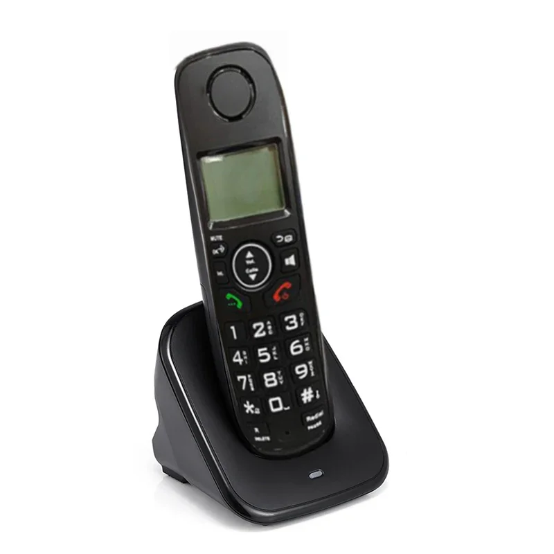 Expandable Cordless Phone System Desk Telephone Handset Landline Telephone Support 5 Handsets Connection for Home Office