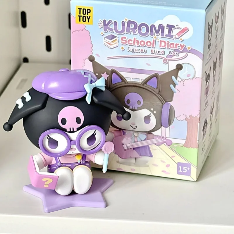 Sanrio Kuromi – série journal intime scolaire, Kit de Garage, boîte aveugle mignonne, jouets, ornement de bureau, cadeau d'anniversaire, jeu tendance, périphérique Anime