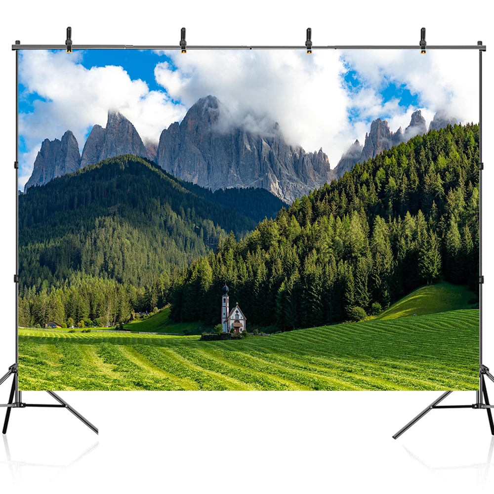 Bonvvie Photography Background  Prop Nature Scenery Mountain Castle Landscape Children Portrait Photocall Backdrop Photo Studio