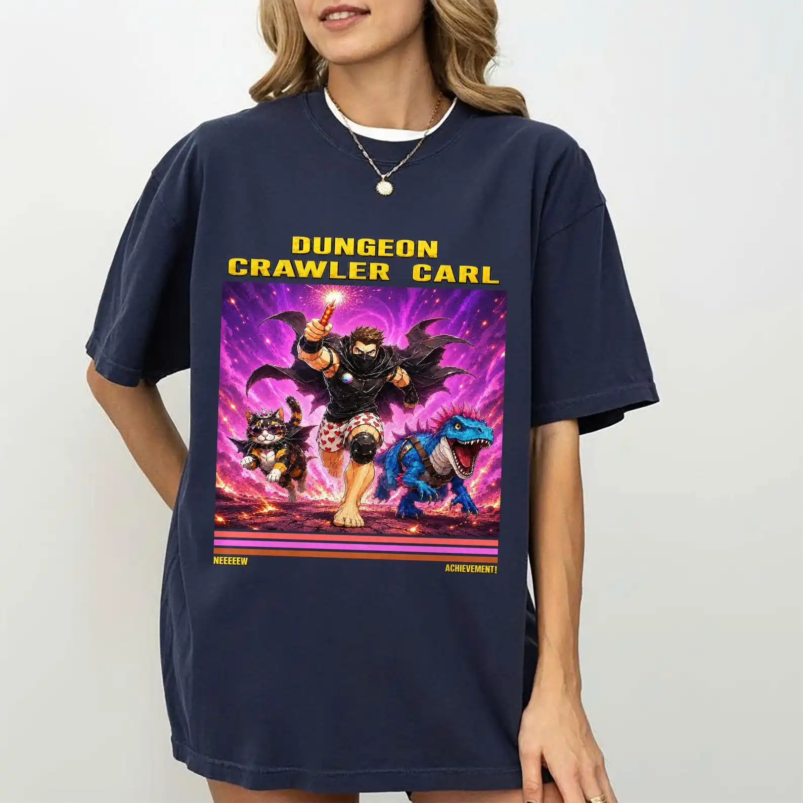 Chemise rétro Dungeon Crawler Carl Donut Mongocotton, chemise pour fans de DCC, nouveau t-shirt graphique New Achievement