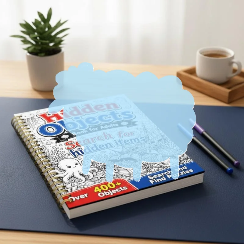 Puzzle Game Book for Adults Teens Stress Relief Hand Drawn Scene Patterns Fun Interactive Toy for Friend Party Gatherings