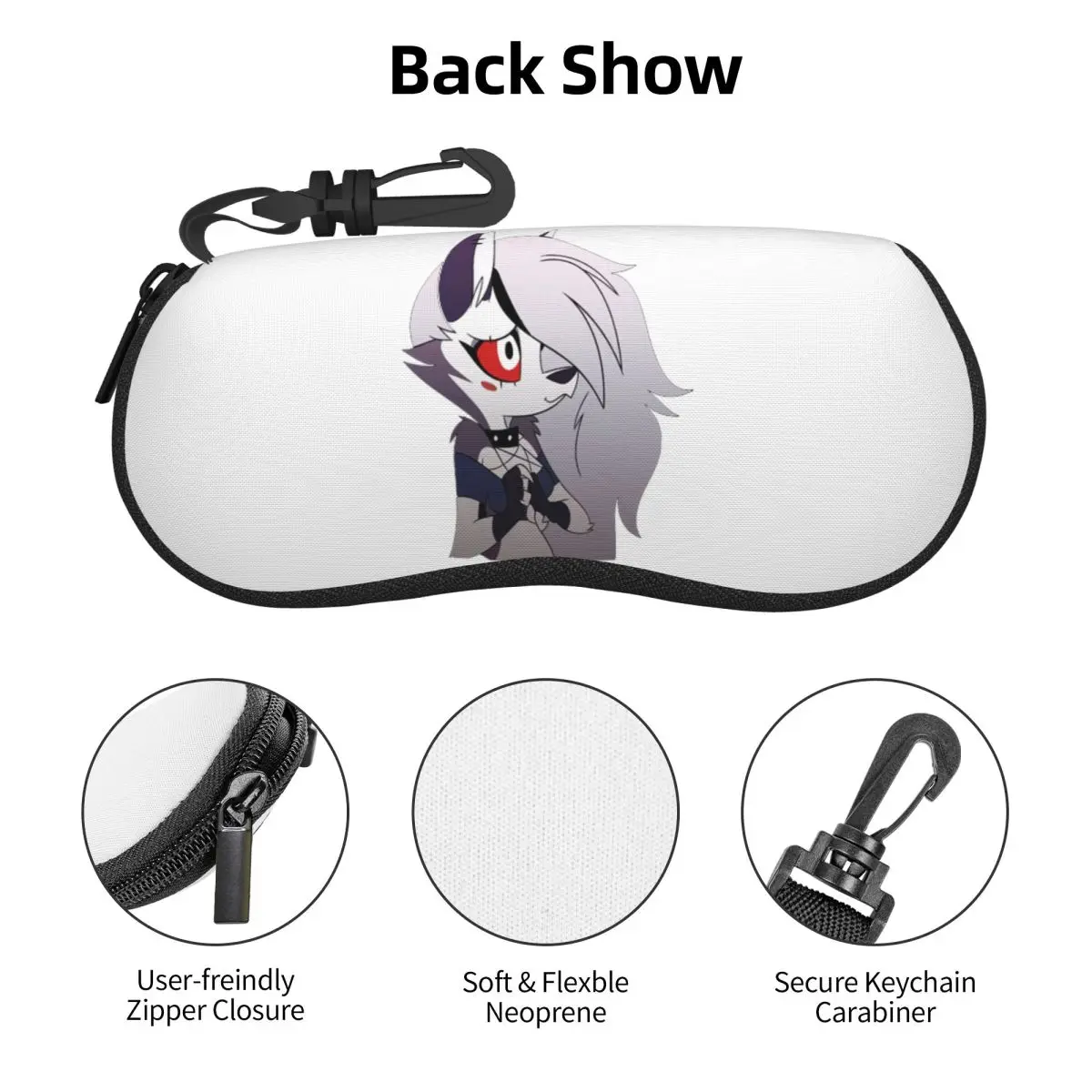 Helluva Boss Loona Shell نظارات حافظة نظارات شمسية واقية للنساء والرجال حقيبة نظارات ناعمة #6