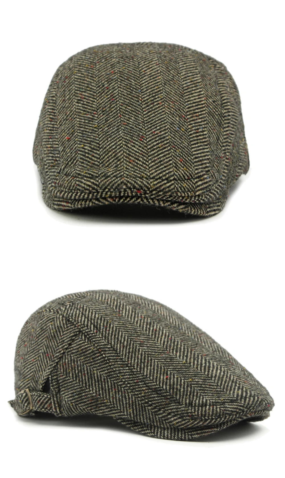 HT4546 Baskenmütze Wolle Hut Männer Frauen Angepasst Ivy Flache Kappe Retro Künstler Maler Gestreiften Baskenmütze Hut Männlich Weiblich Herbst Winter Baskenmütze Kappe – Detail 9