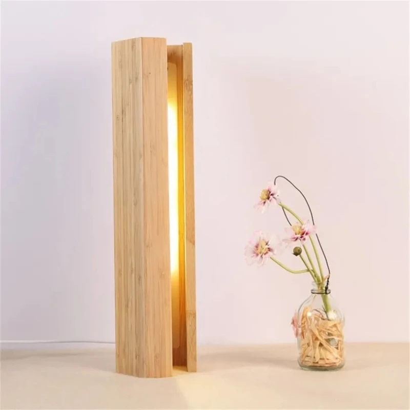 

Modern Simple Wooden LED Table Lamp Bedroom Bedside Study Reading Light USB Designer Night Lights Art Lighting Home Decoration