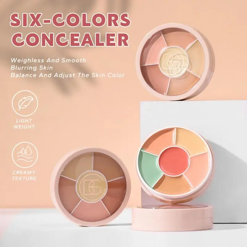 6-color Concealer Palette Soft Moisturizer Concealer Modify Enhance Contours Lasting Makeup Waterproof Cosmetic