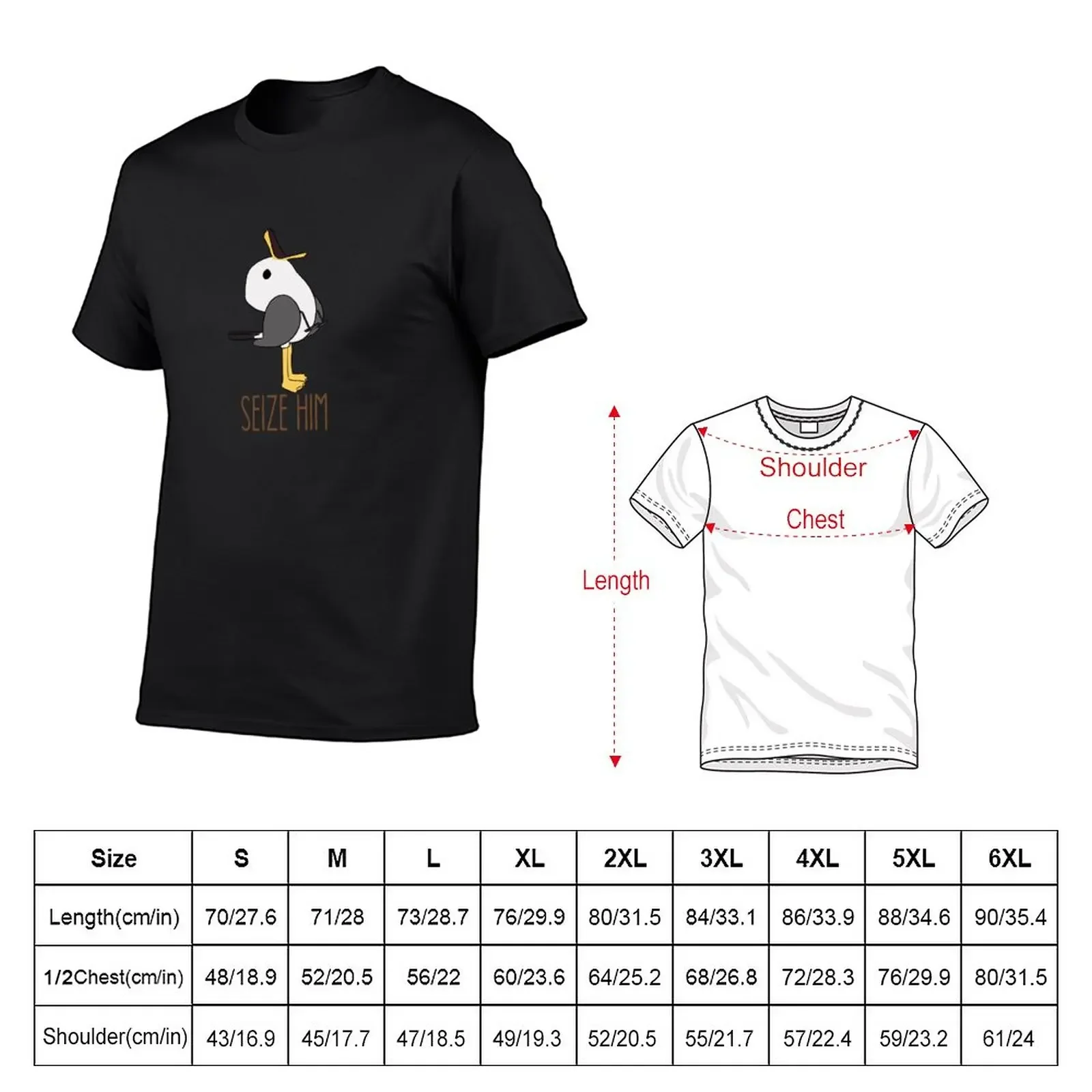 New Seize him T-Shirt anime figures shirts graphic tee kawaii clothes man t shirt clothing for men