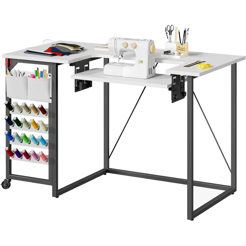 Folding Sewing Table Height Adjustable Sewing Machine Table