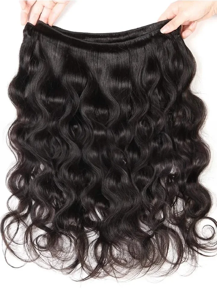 Extensión de cabello brasileño 100% humano Body Wave de 30 40 pulgadas, tejido suelto, 3 4 paquetes, negro natural virgen, crochet Tissage Remy 3