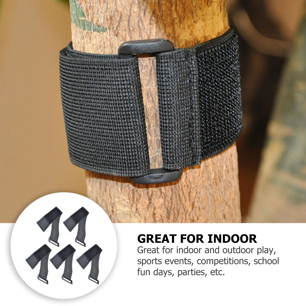 

5pcs Polyester Webbing Game Lace up Belt 30cm Leg Footsteps Strap Sundries Rope Bundling Durable Practical Outdoor Sports Events