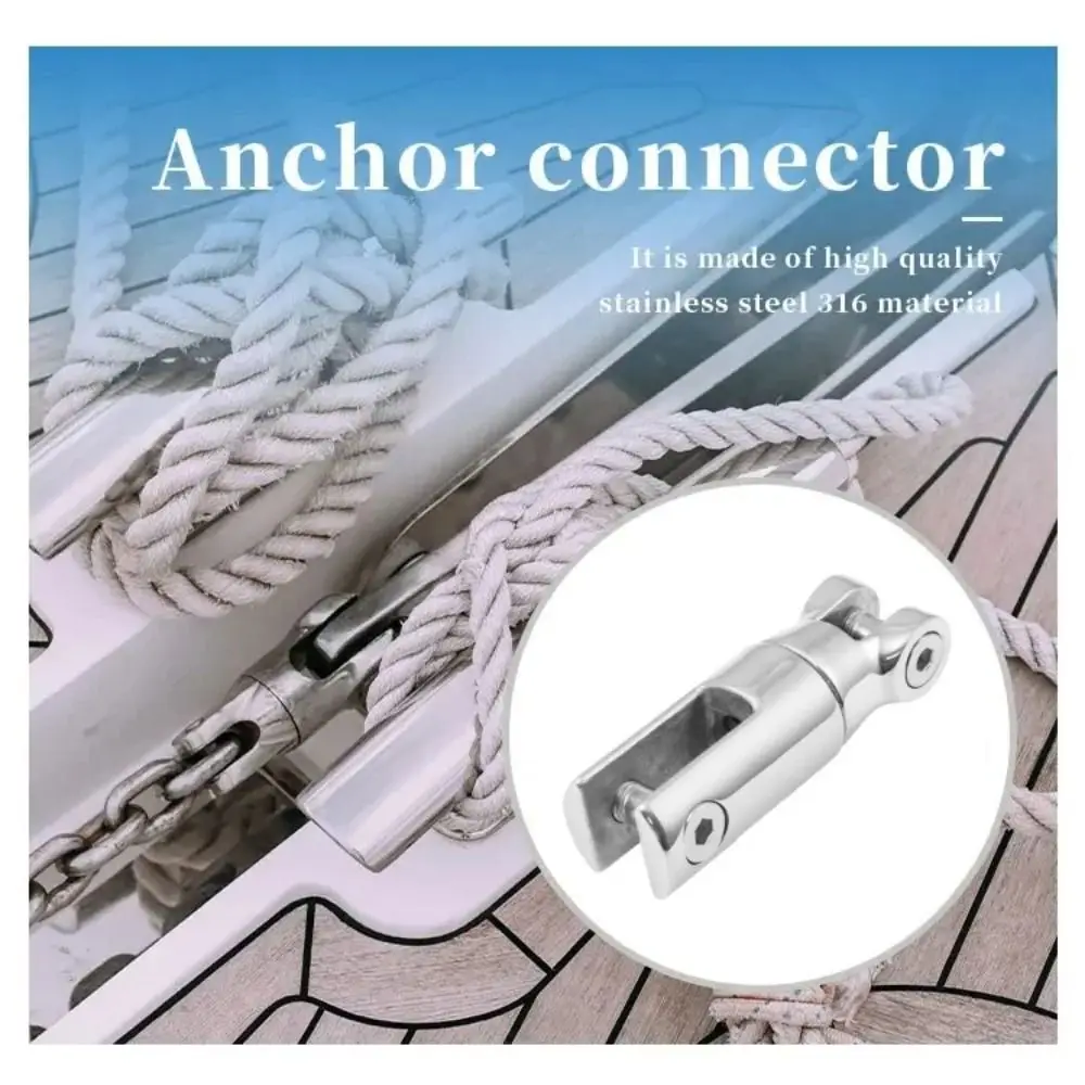 Practical 316 Boat Anchor Stainless Steel Rotatable Anchor Connector Anchor Accessories Boats 6mm-8mm