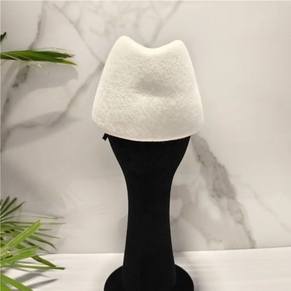 Fashion Elegant Russia Pillbox Hat Fedoras Teardrop Beret Hat Air Hostess Solid Color Medicine Box Hat Fashion Show