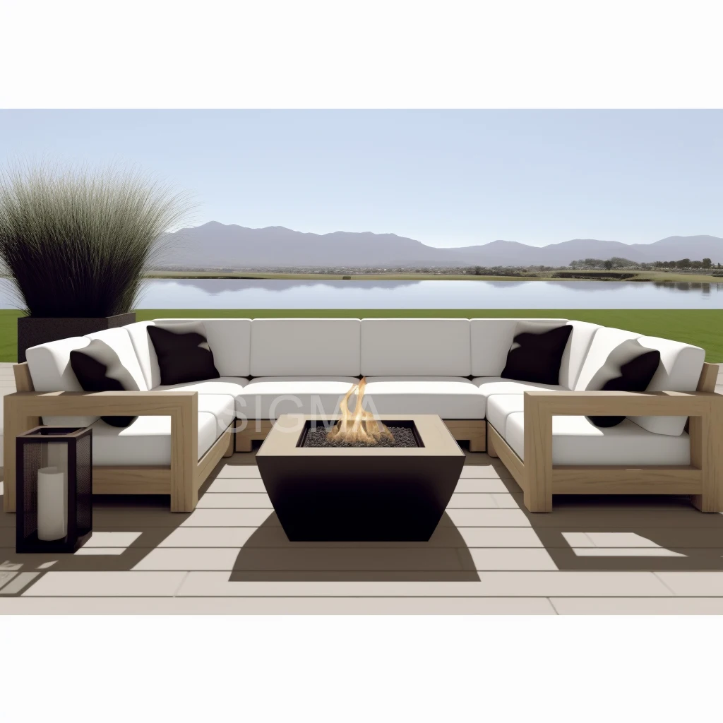 

Sigma 2026 Hot Sales Durable Modern Teak Solid Wood Outdoor Farmhouse Garden Sofa Eco-Friendly Waterproof Comfortable