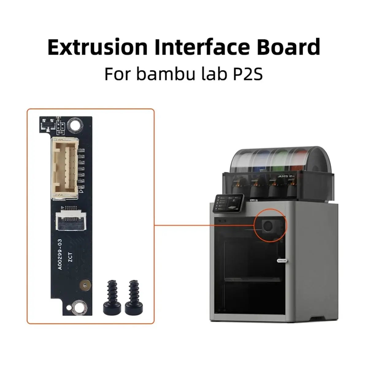L70A For Bambu Lab P2S Extruder Connection Board High Quality 3D Printer Replacement Parts for Bambu P2S 3D Printer
