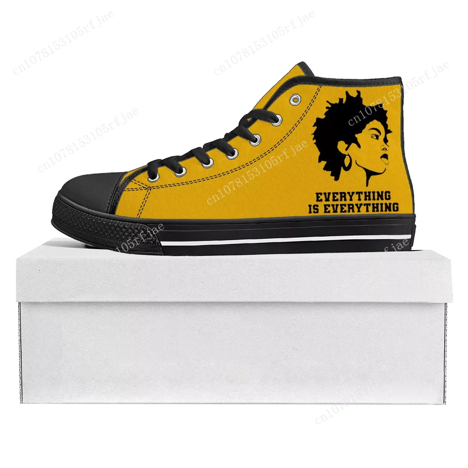 Lauryn Hill Rapper Pop High Top High Quality Sneakers Mens Womens Teenager Canvas Sneaker Casual Couple Shoes Custom Shoe Black