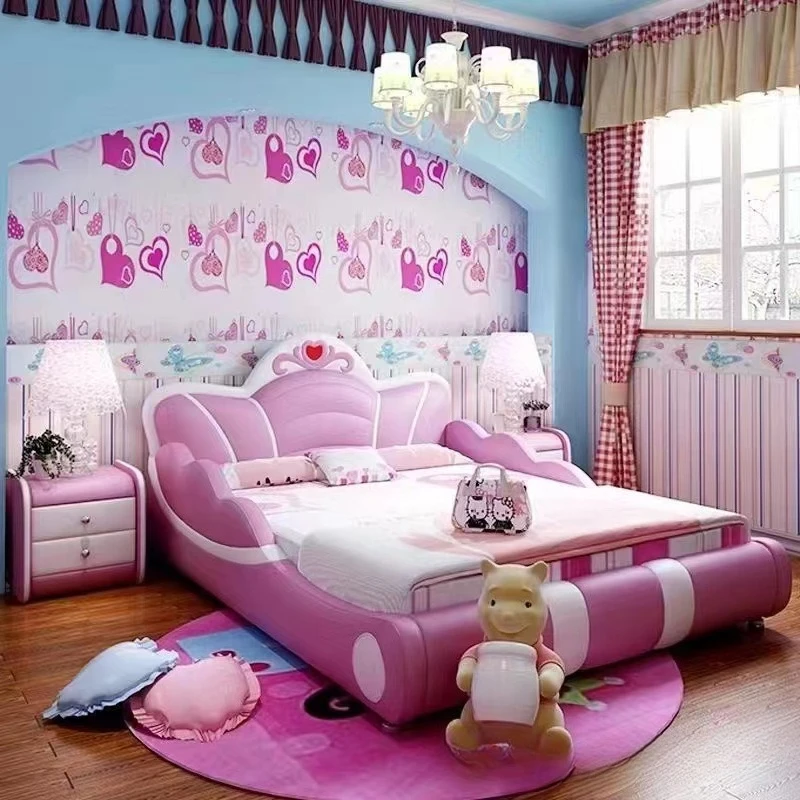 Princess girl soft foreskin simple modern single bed