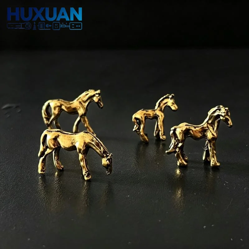 Miniature Antique Horse Figurines Ornament Small Desktop Decor Crafts 1/4Pcs for Balcony Shelf Boho Style Home Decor