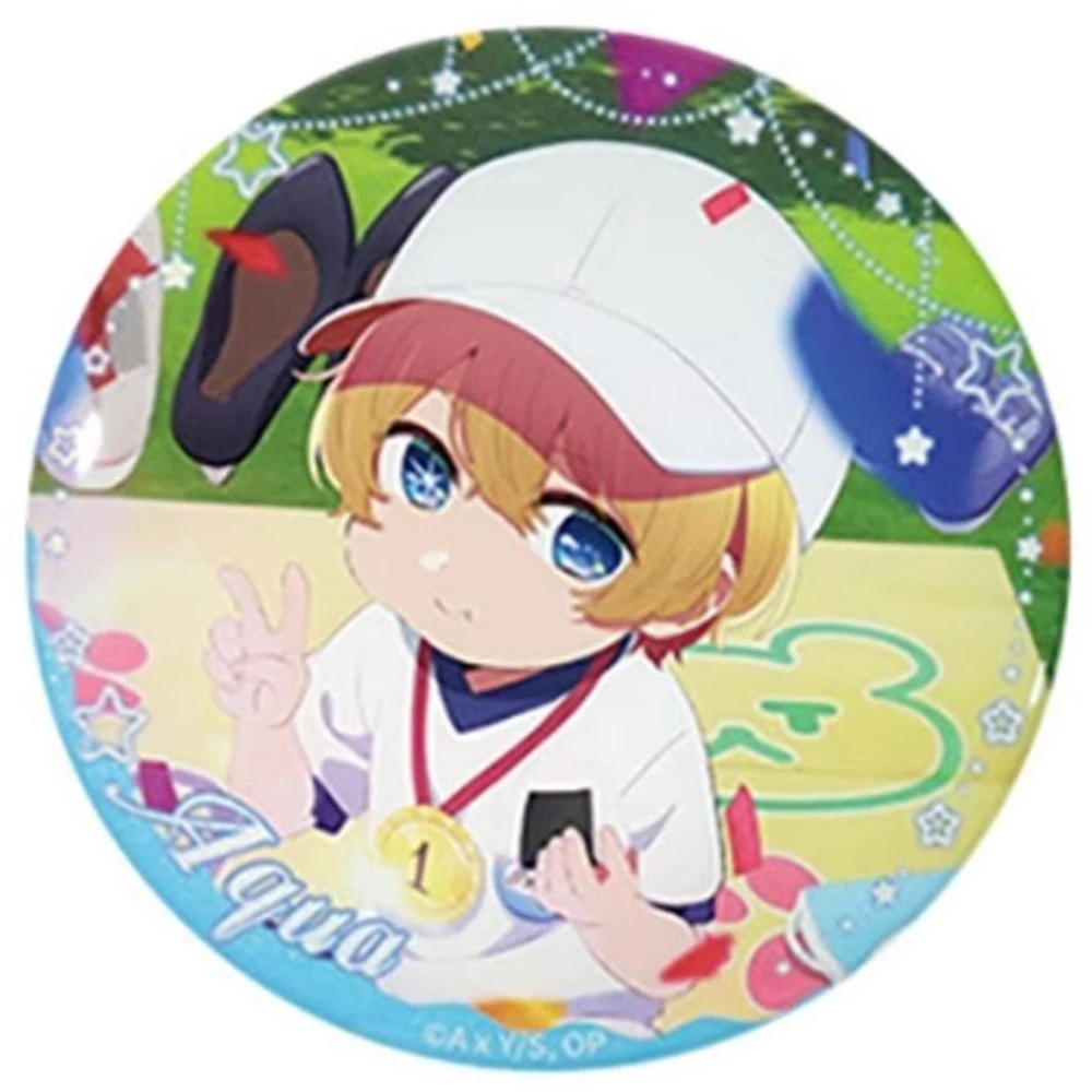 58 مللي متر أنيمي OSHI NO KO Hoshino Aquamarin Saitō Ichigo Arima Kana MEMCYO تأثيري حلي شارة دبوس SPTE صفيح بروش ﻿   الدعامة جيلف