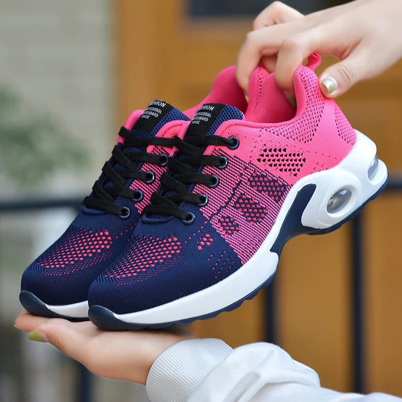 Shoes for Women 2024 Summer Breathable Sneaker Shoes Fashion Thick Sole Fitness Comfortable Casual Running Shoes Tenis De Mujer