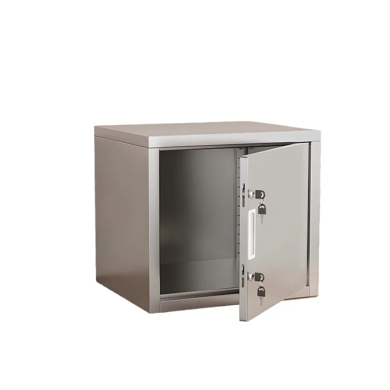 Small single-door file cabinet, special cabinet for food additives, stainless steel password storage, storage box with lock