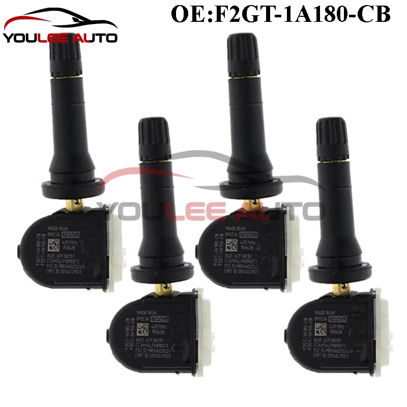 4PCS New F2GT-1A180-CB F2GT1A180CB TPMS Tire Pressure Sensor For Ford Ecosport Mondeo Explorer Focus Fiesta Ranger Galaxy S-Max