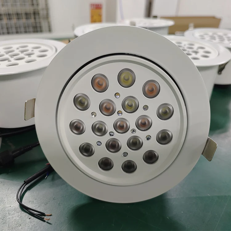 Ultra-Thin LED Recessed Down Light for Jewelry Shop Modern Design Style with Rotating Lights Aluminum Lamp Body for Indoor Use