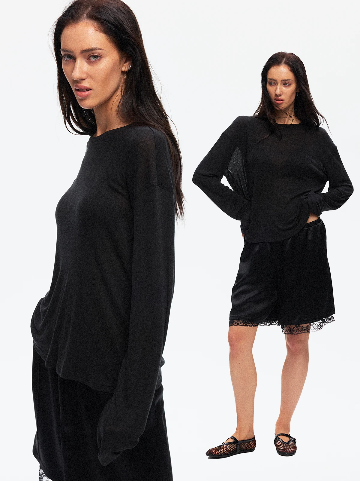 TDDP Tidal Women's Long Sleeve Linen Tee Lightweight Air Conditioning Cover up Summer Thin Sun Protection City Walk Casual Wear