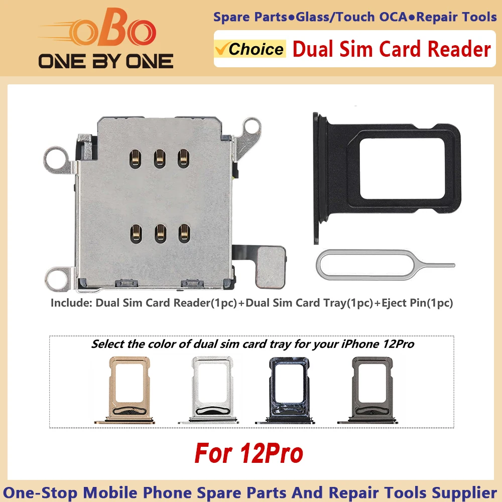 Cavo flessibile per lettore di schede doppia SIM per iPhone 12 e 12 Pro Max Sostituzione connettore adattatore supporto slot doppio vassoio scheda SIM