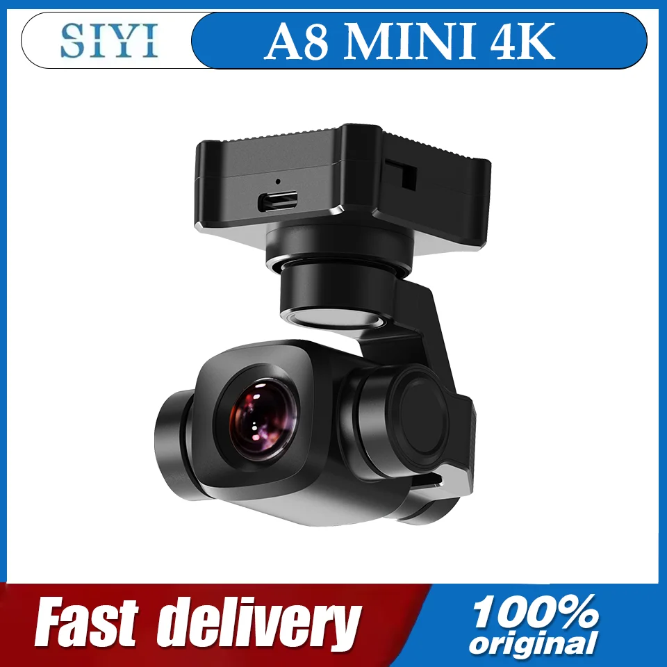 

SIYI новая карданная камера A8 mini 4K 8MP Ultra HD с 6-кратным цифровым зумом и датчиком 1/1,7 дюйма, 95 г, легкий вес 55x55x70 мм
