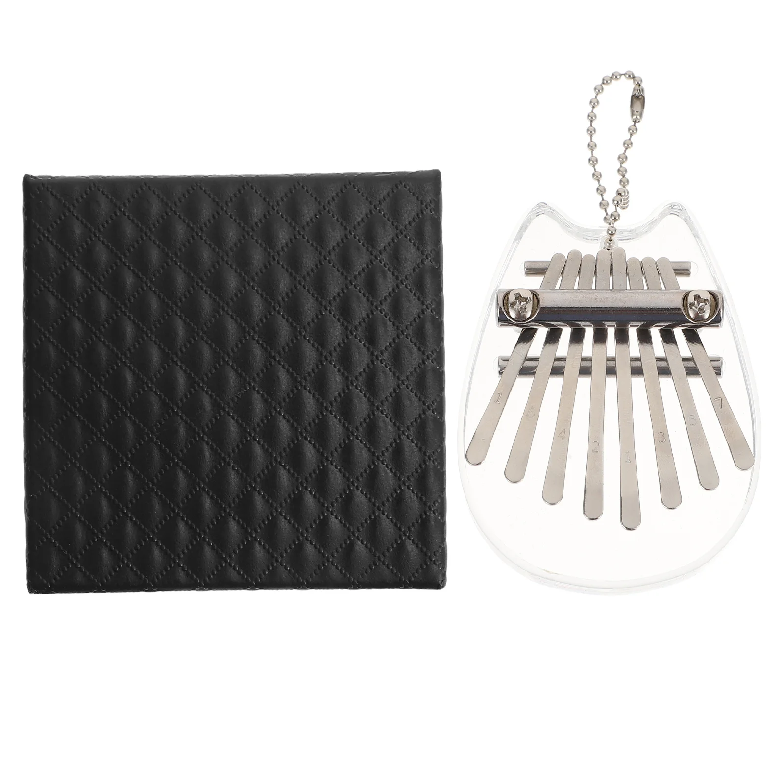 

1Set Mini Acrylic Thumb Piano Portable Eight Keys Round Kalimba Musical Instrument for Kids Beginners Adults Thumb Piano