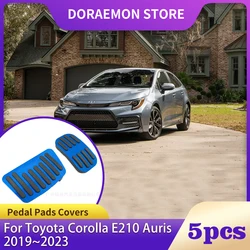 Car Stainless Steel Pedal for Toyota Corolla E210 Auris 2019~2023 Fuel Plate Auto Non-slip Brake Footrest Pad Cover Accessories